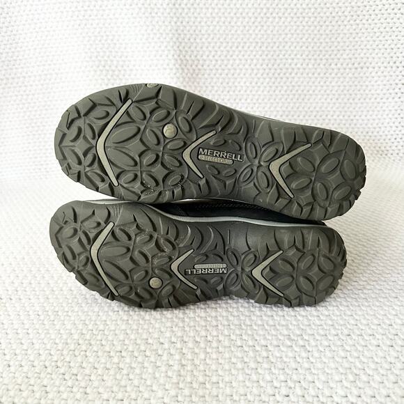 Merrell Grey Pewter Mid Calf Murren Waterproof Hiking Zip Boots Lined 10 J02165 - Picture 8 of 9